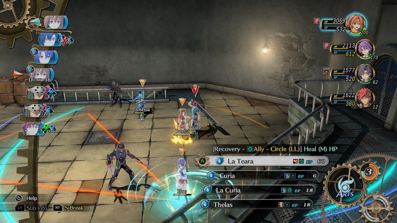 Trails in the Sky 1st Chapter - combate turnos