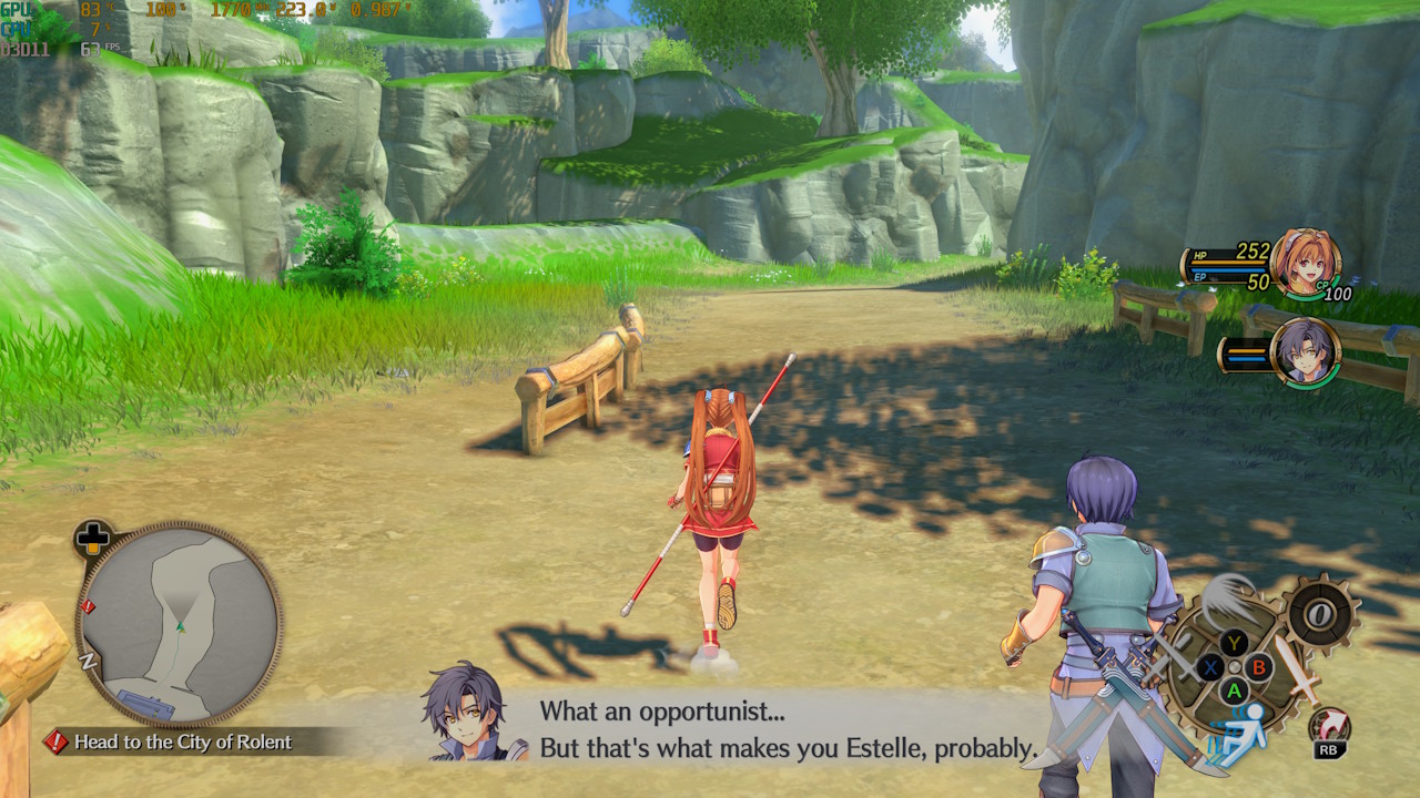 Trails in the Sky 1st Chapter - estradas