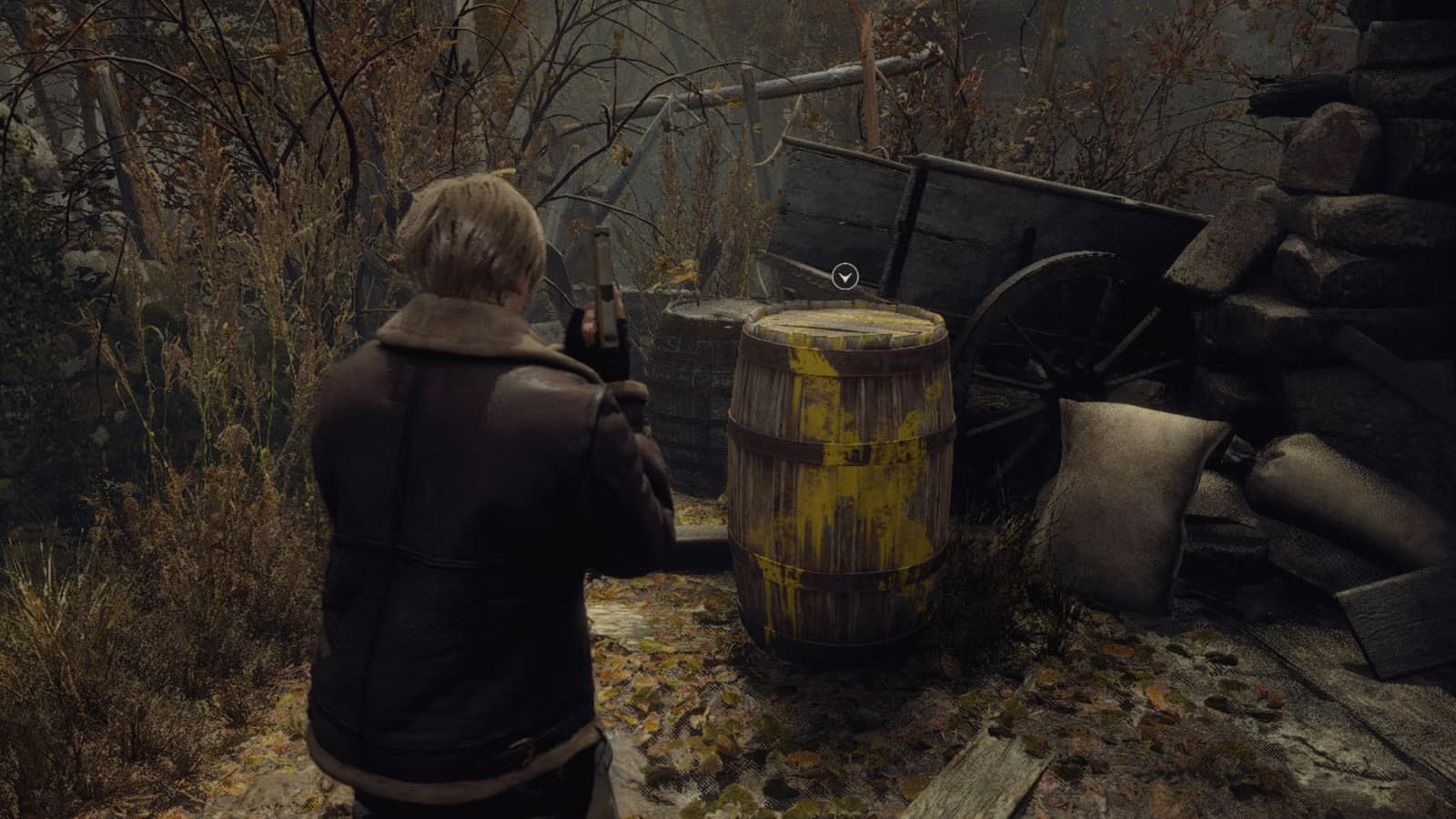 Resident Evil 4 Remake tinta amarela