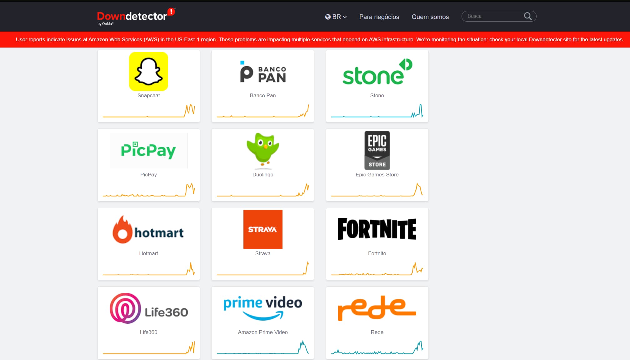 Jogo problema fora do ar