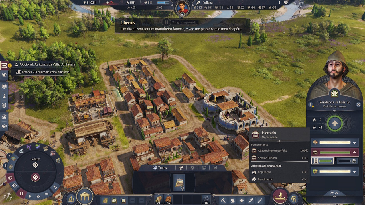 Anno 117 Pax Romana - população