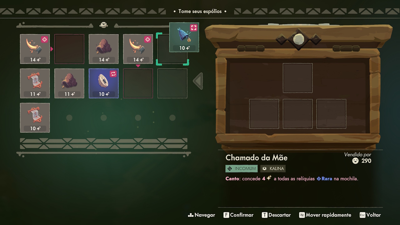 Moonlighter 2 - gerenciamento das relíquias (2)