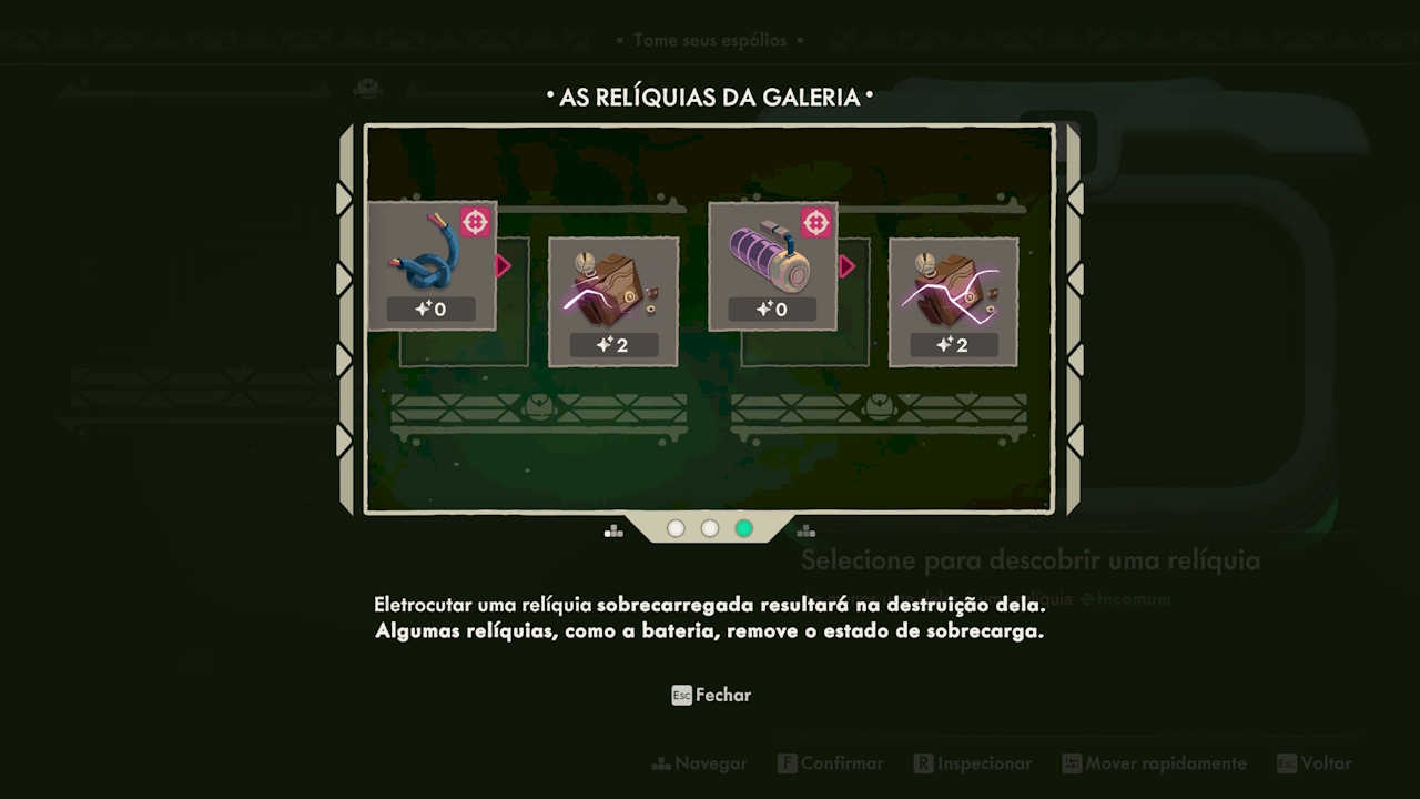 Moonlighter 2 - gerenciamento das relíquias