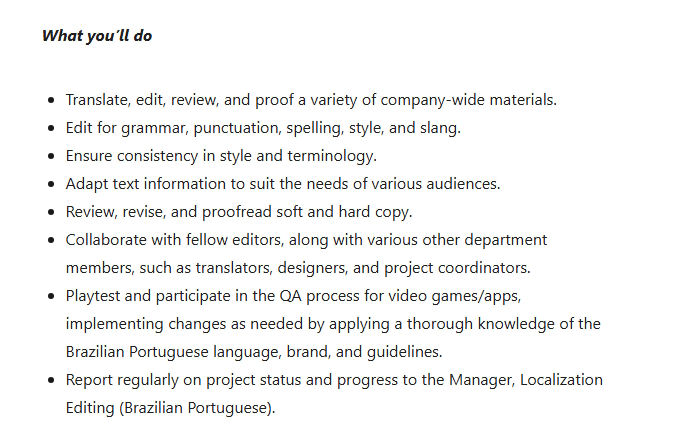 The Pokémon Company - vaga para tradutor (2)