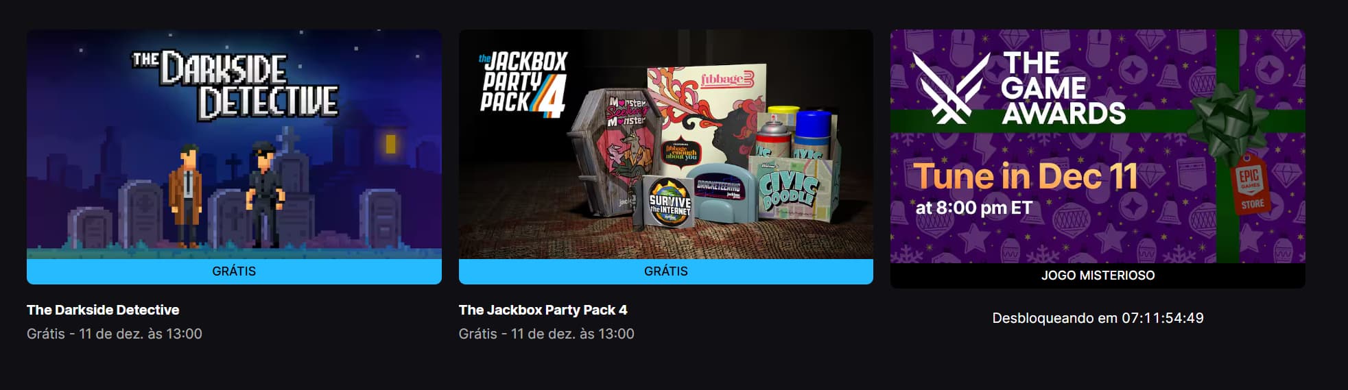 Jogo grátis Epic Games