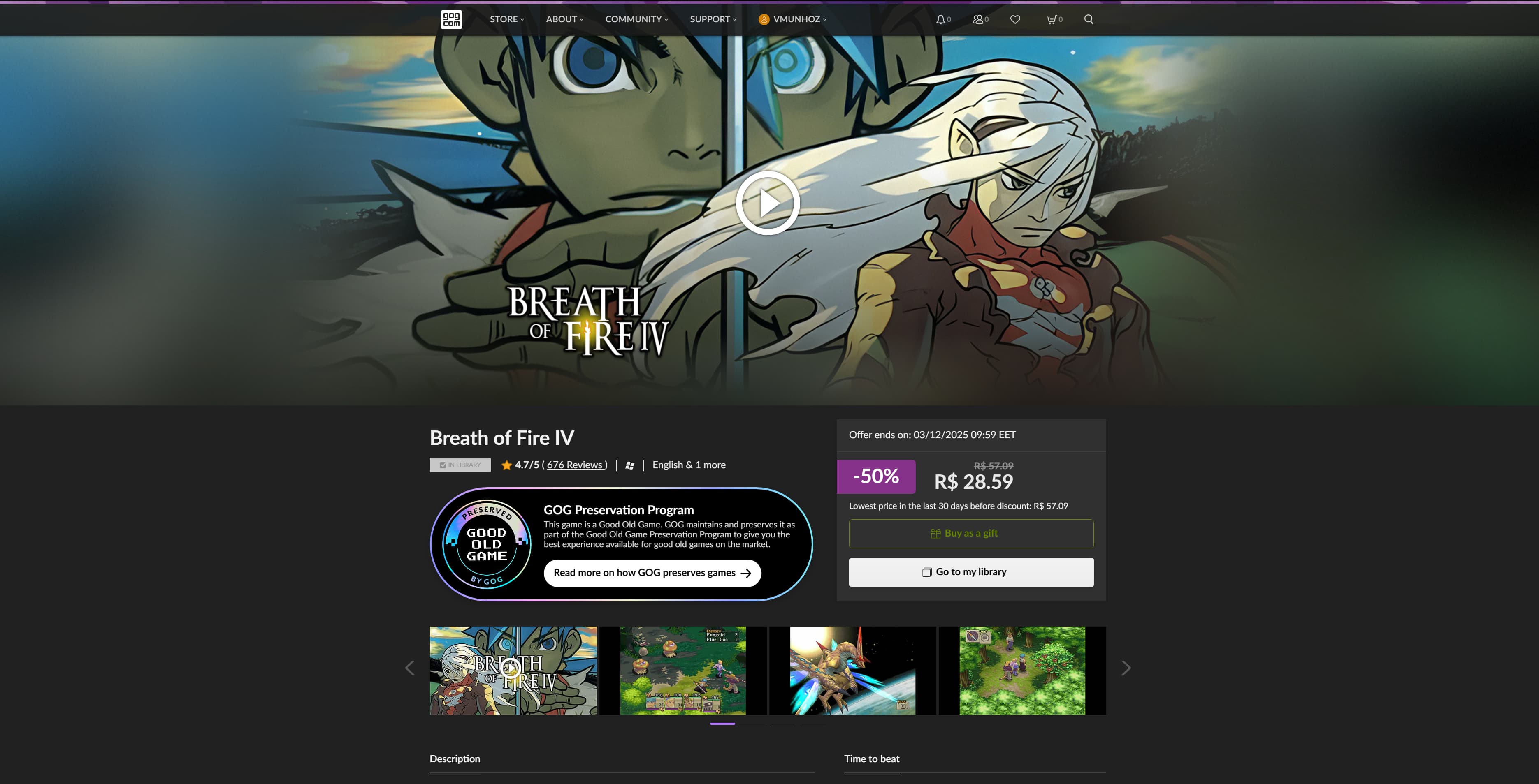 Breath of Fire 4 GOG