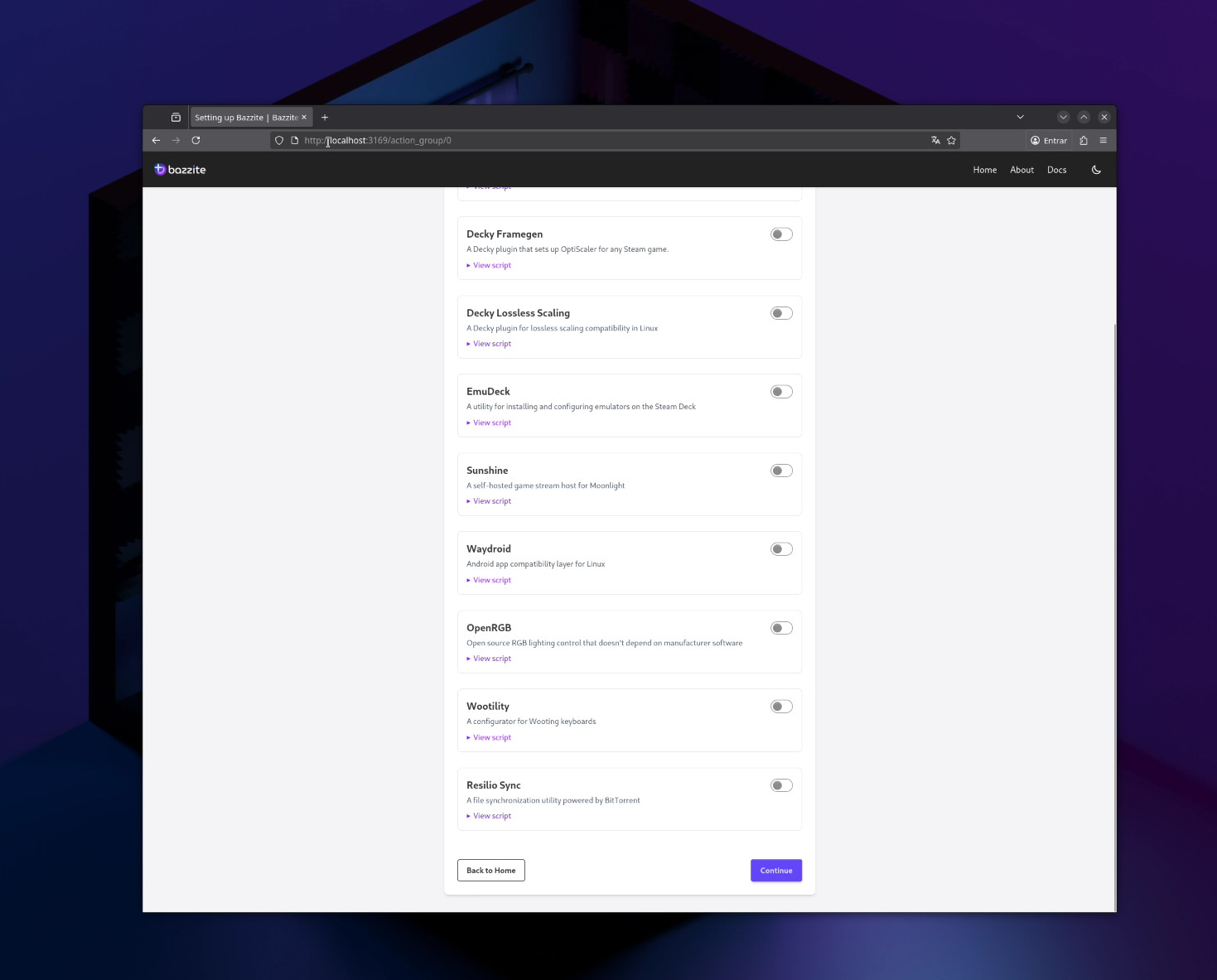 Bazzite - como instalar extras