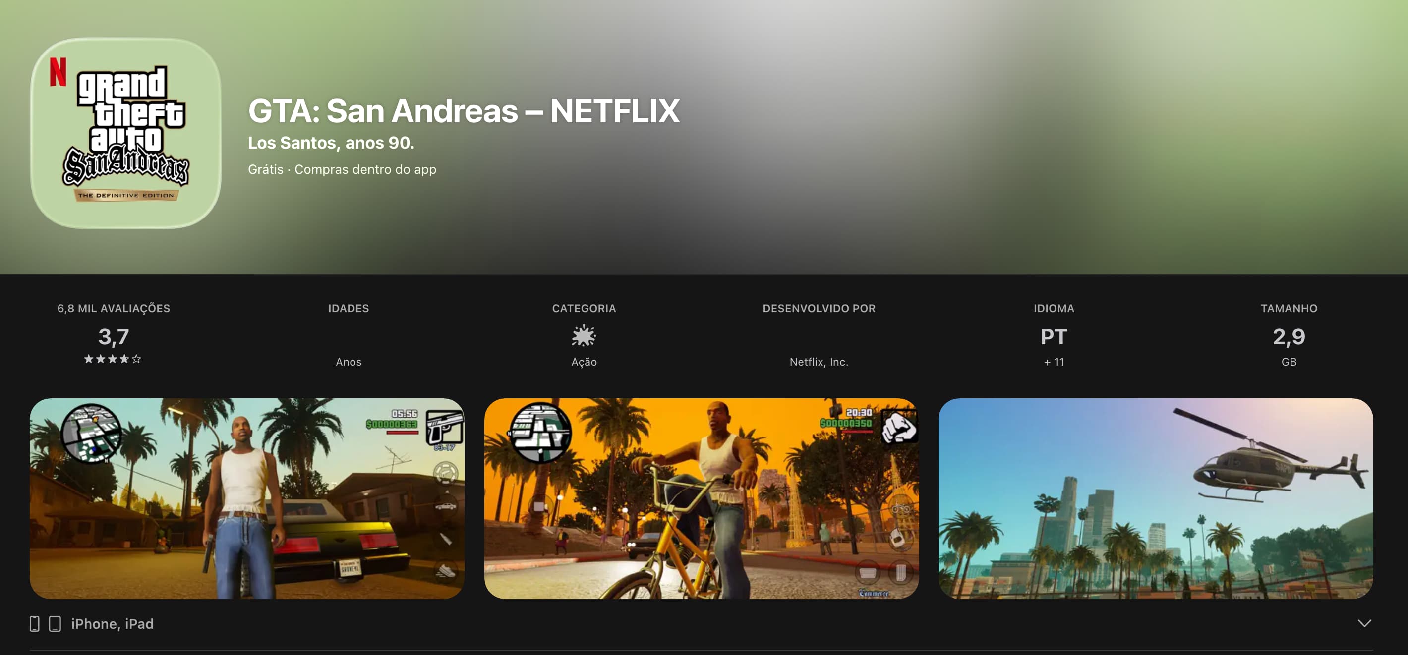 Netflix Games GTA San Andreas