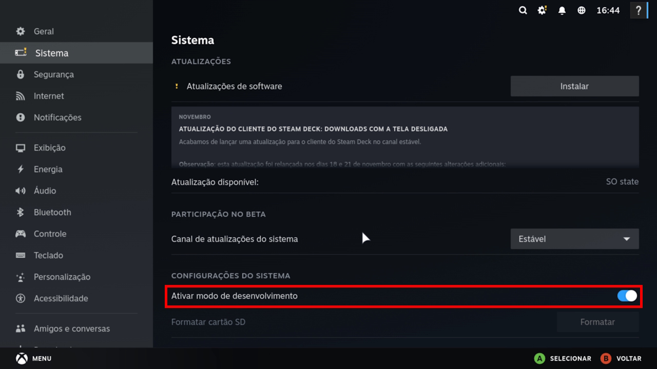 Como resolver bug do arco-iris no Bazzite - Passo 1