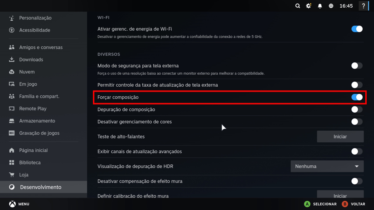 Como resolver bug do arco-iris no Bazzite - Passo 2