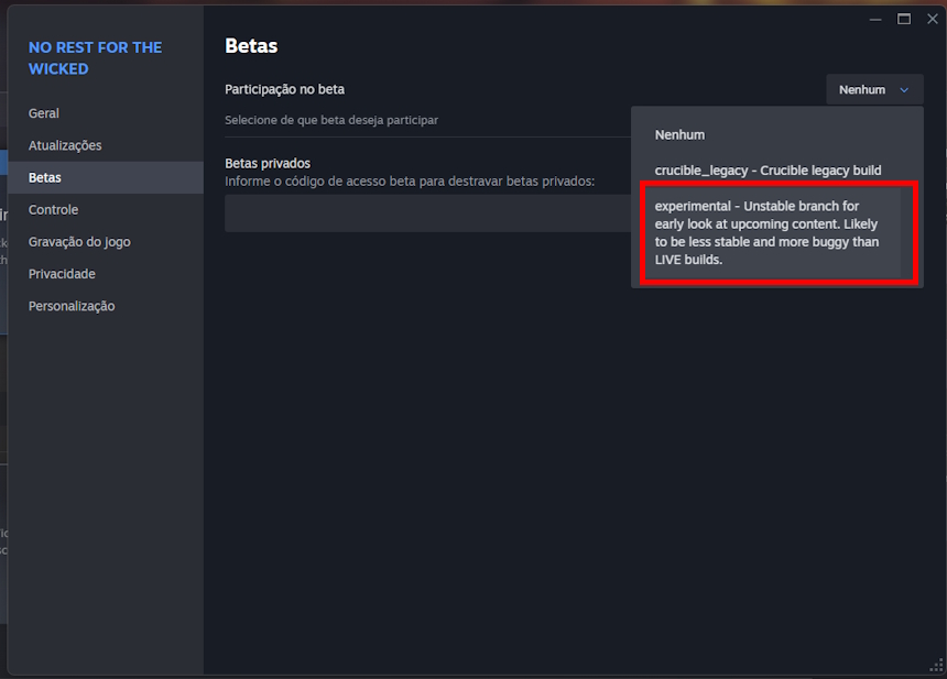 No Rest for the Wicked No Rest for the Wicked - como testar modo coop