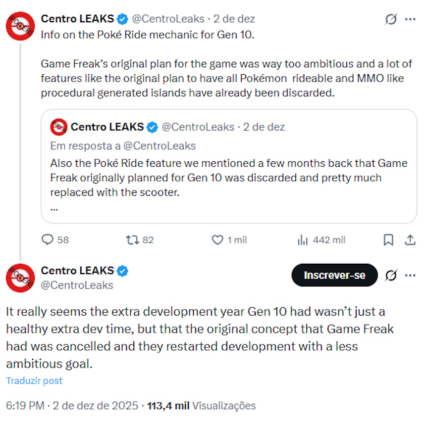 Pokémon Geração 10 - planos