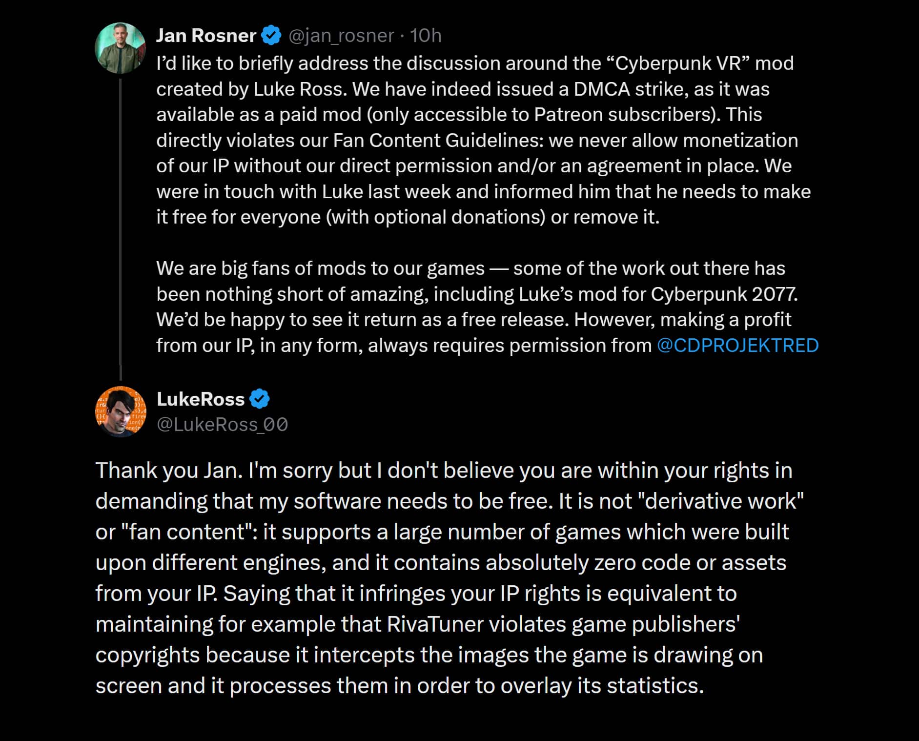 Cyberpunk 2077 mod VR