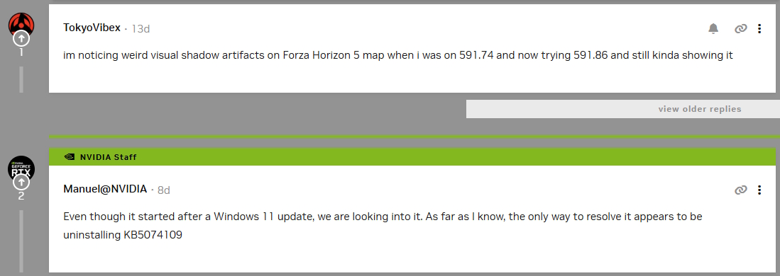 NVIDIA recomenda desinstalar atualização do Windows 11