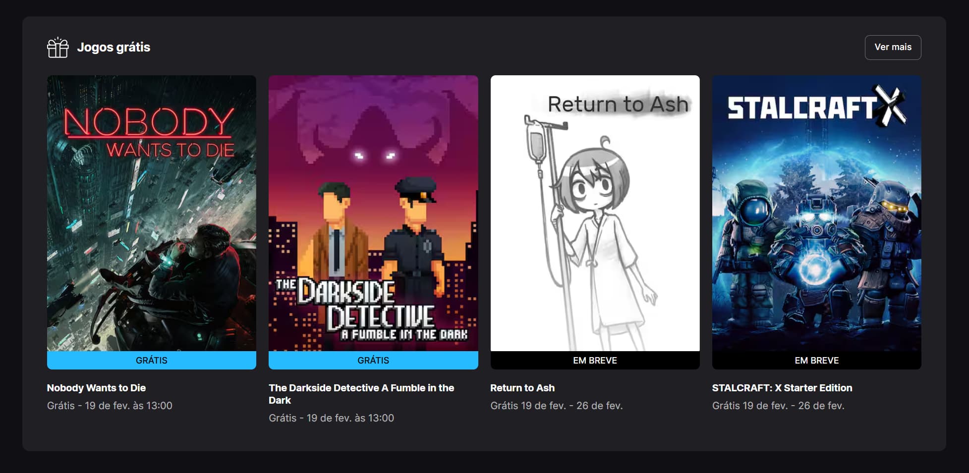 Jogo grátis Epic Games