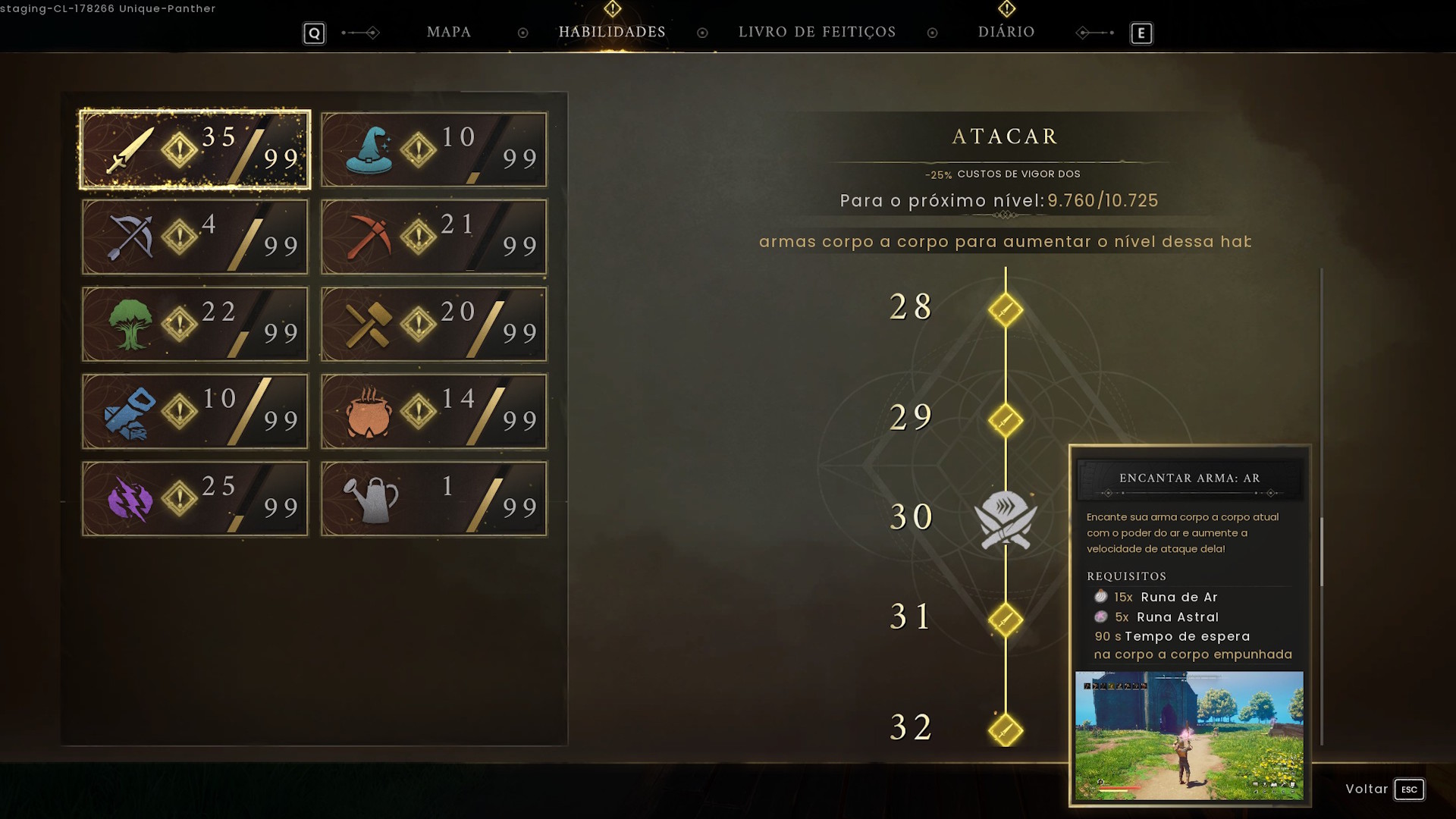 RuneScape Dragonwilds - árvore de habilidades