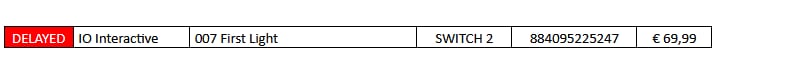 007 first light 007 First Light - Switch 2 adiado