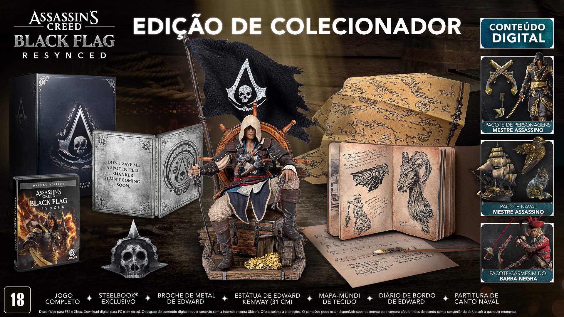 Assassin's Creed Black Flag Resynced edição de colecionador
