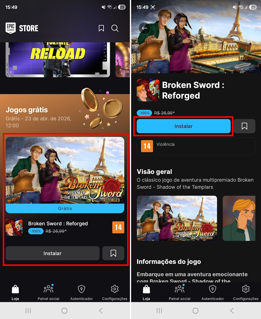 Broken Sword Reforged está de graça na Epic Games Store