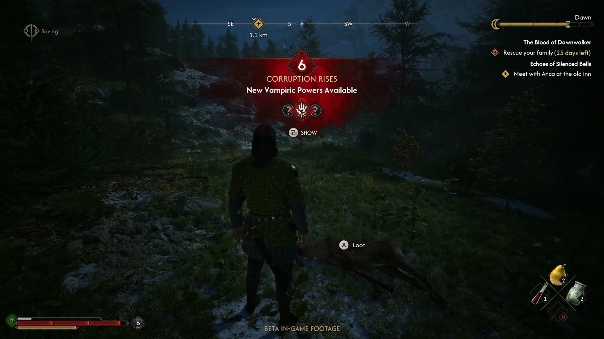 The Blood of Dawnwalker - sistema de corrupção