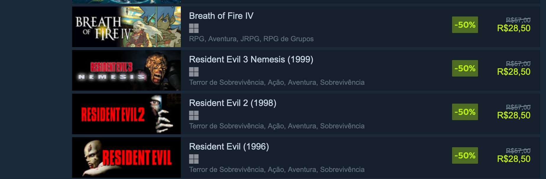 Resident Evil Steam