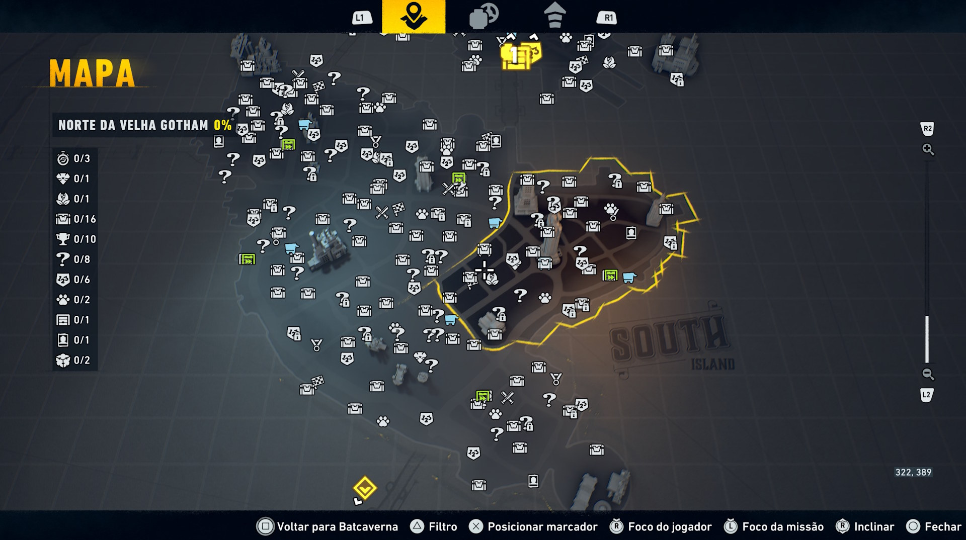 LEGO Batman - mapa de Gotham