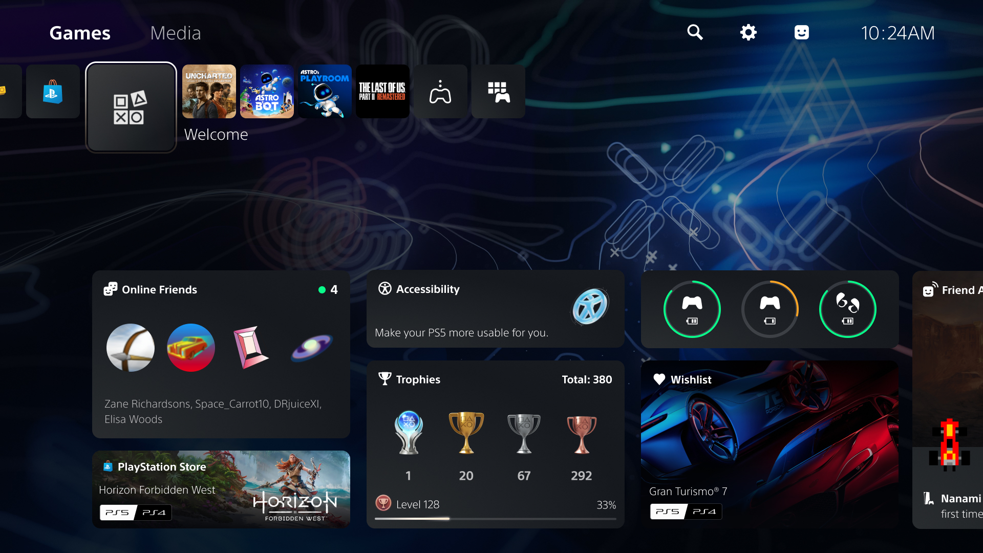 PS5 Widget