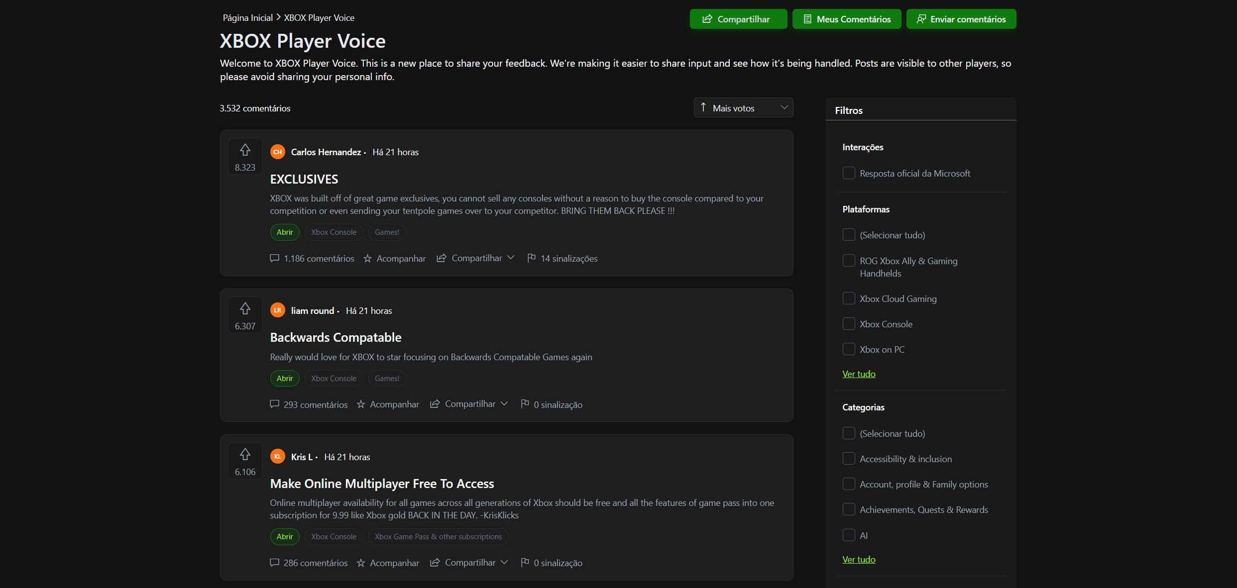 Xbox XBOX Player Voice