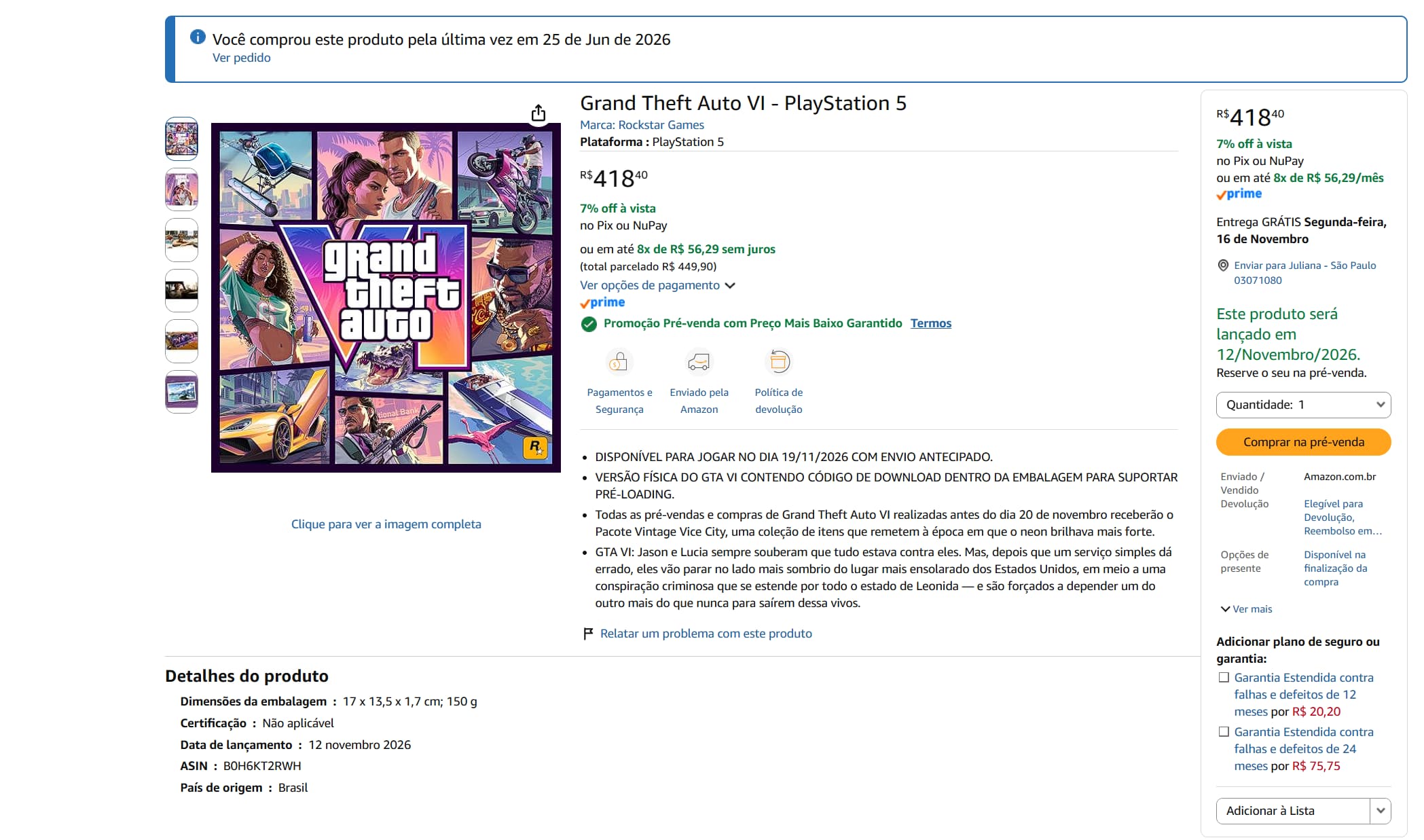 GTA 6 preço