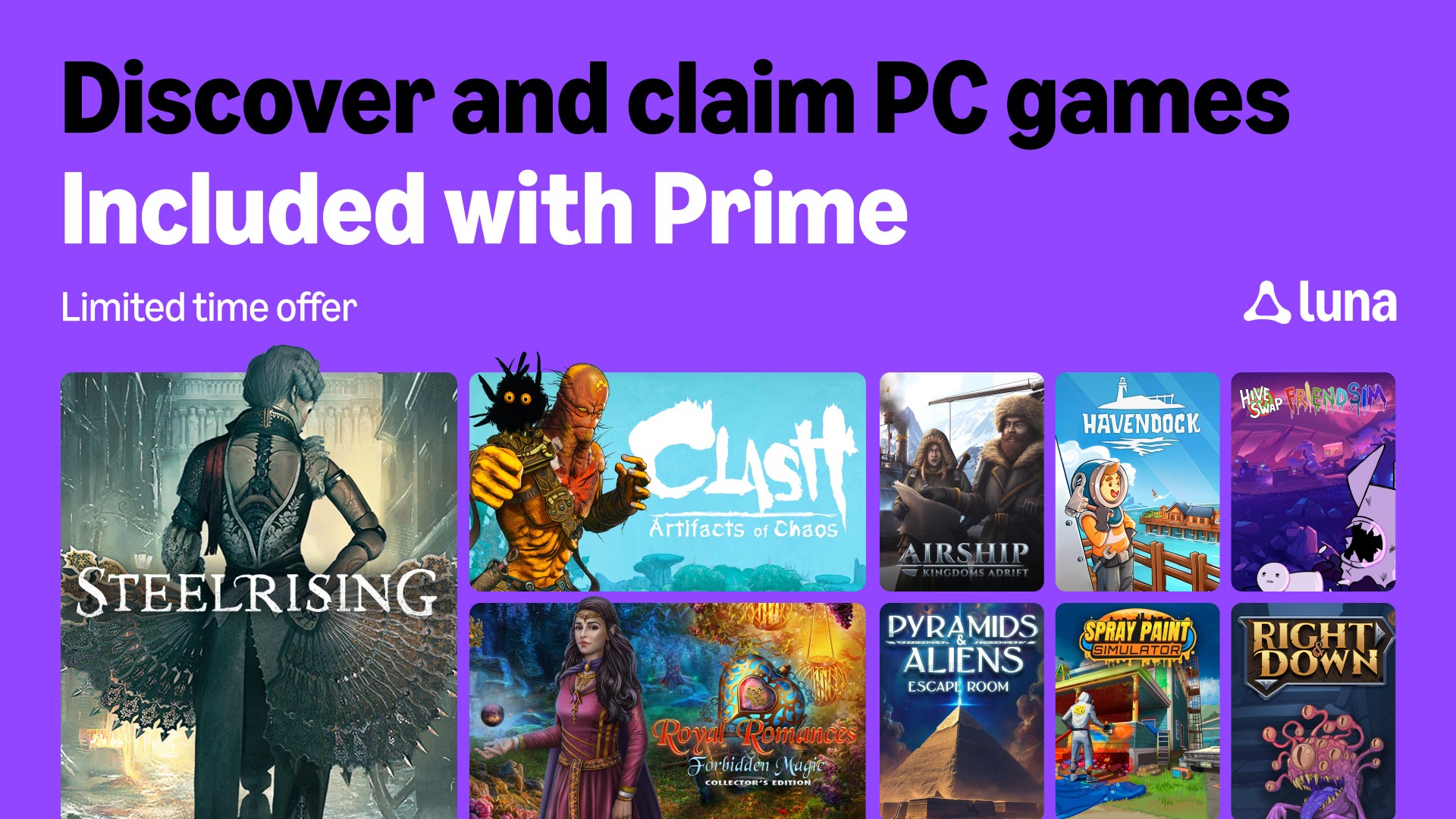 Prime Gaming de agosto