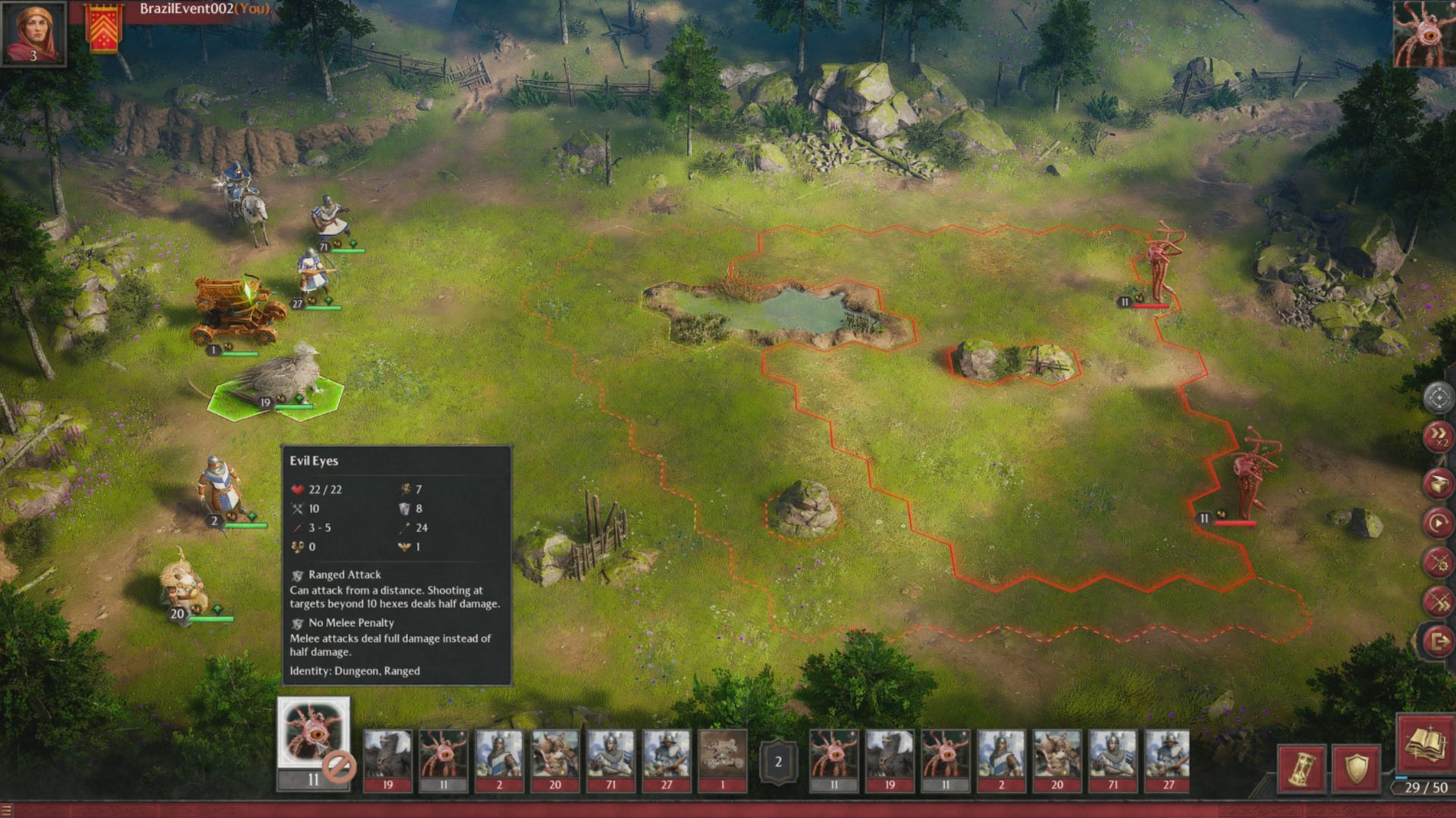 Heroes of Might and Magic 3 Remake - vida dos inimigos