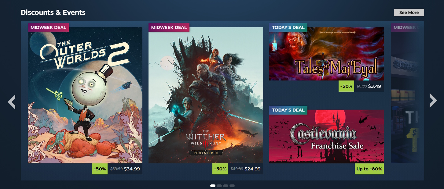 Descontos e eventos da Steam
