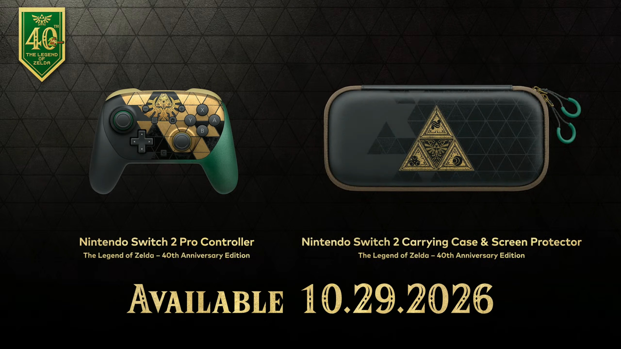 Nintendo Switch 2 The Legend of Zelda - Nintendo Switch 2 Pro Controller e case