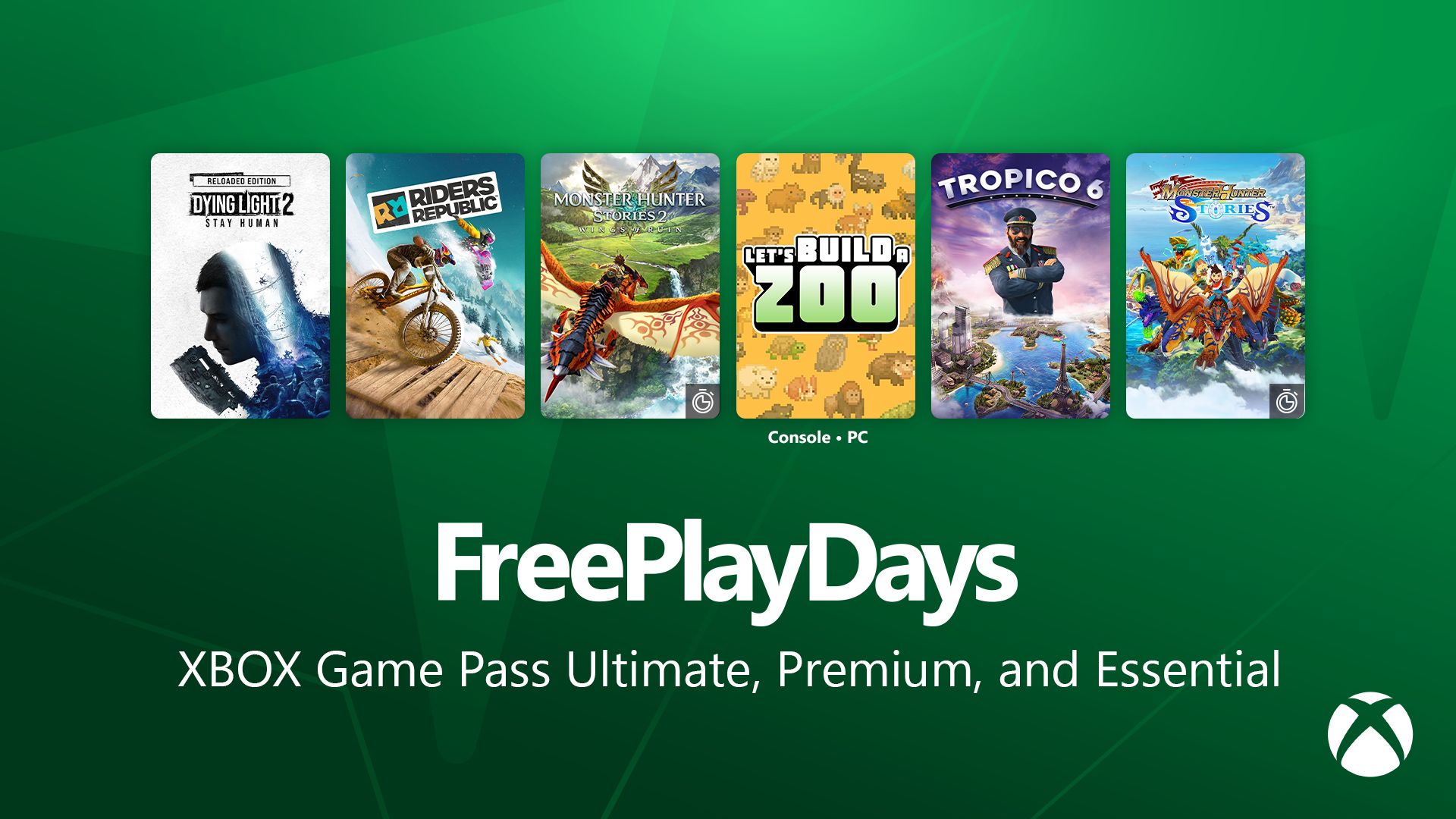 Xbox Dias para Jogar de Graça