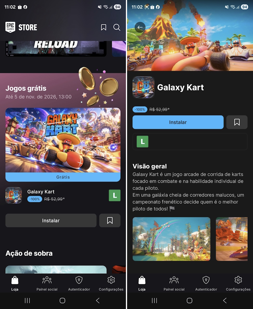 Galaxy Kart - jogo grátis na Epic Games Store Mobile