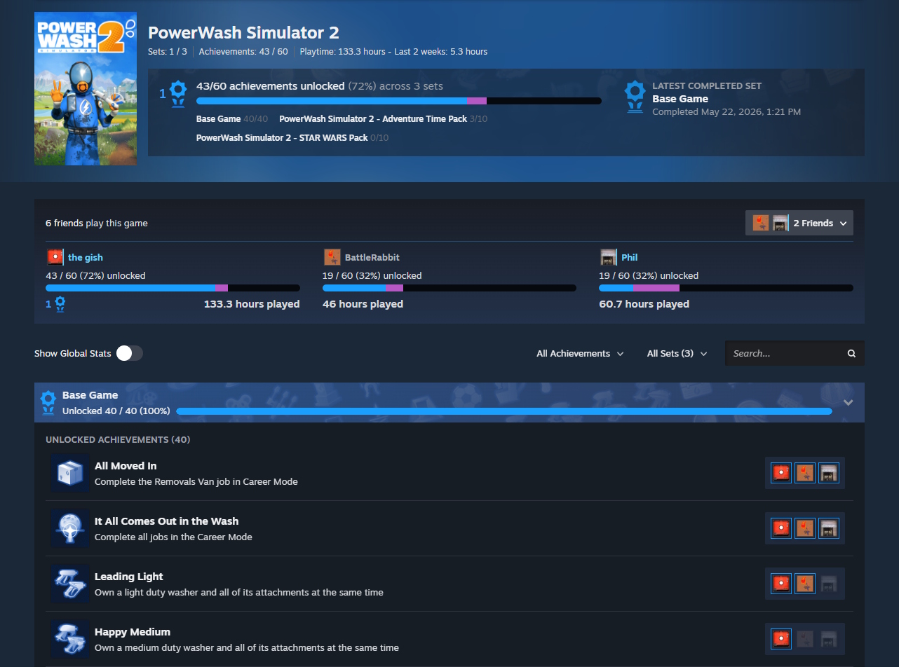 Steam Steam - nova página de conquistas